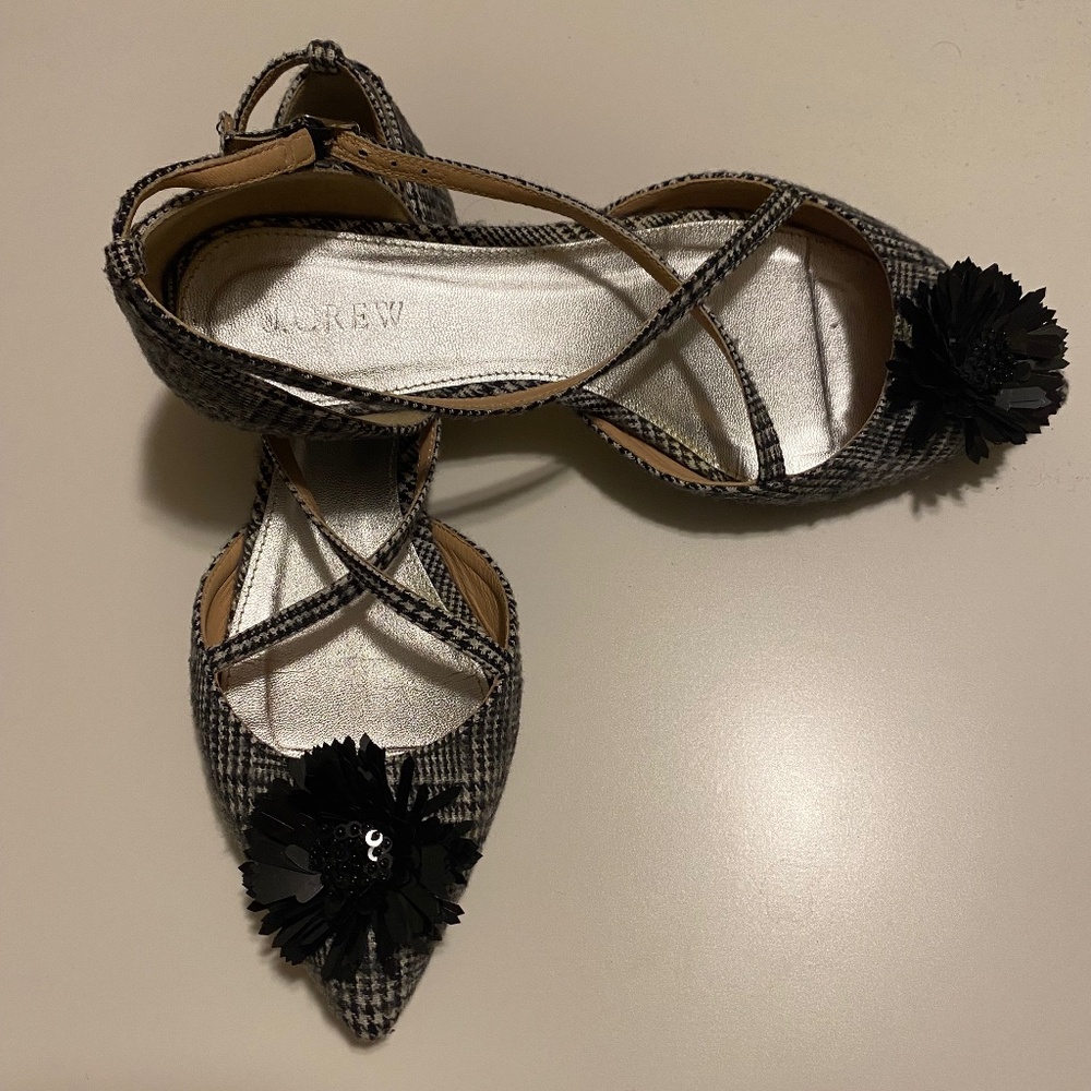 JCrew embellished flats